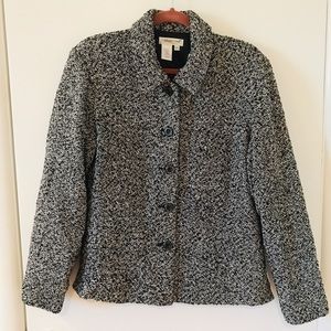 Coldwater Creek Tweed Silk Lined Coat